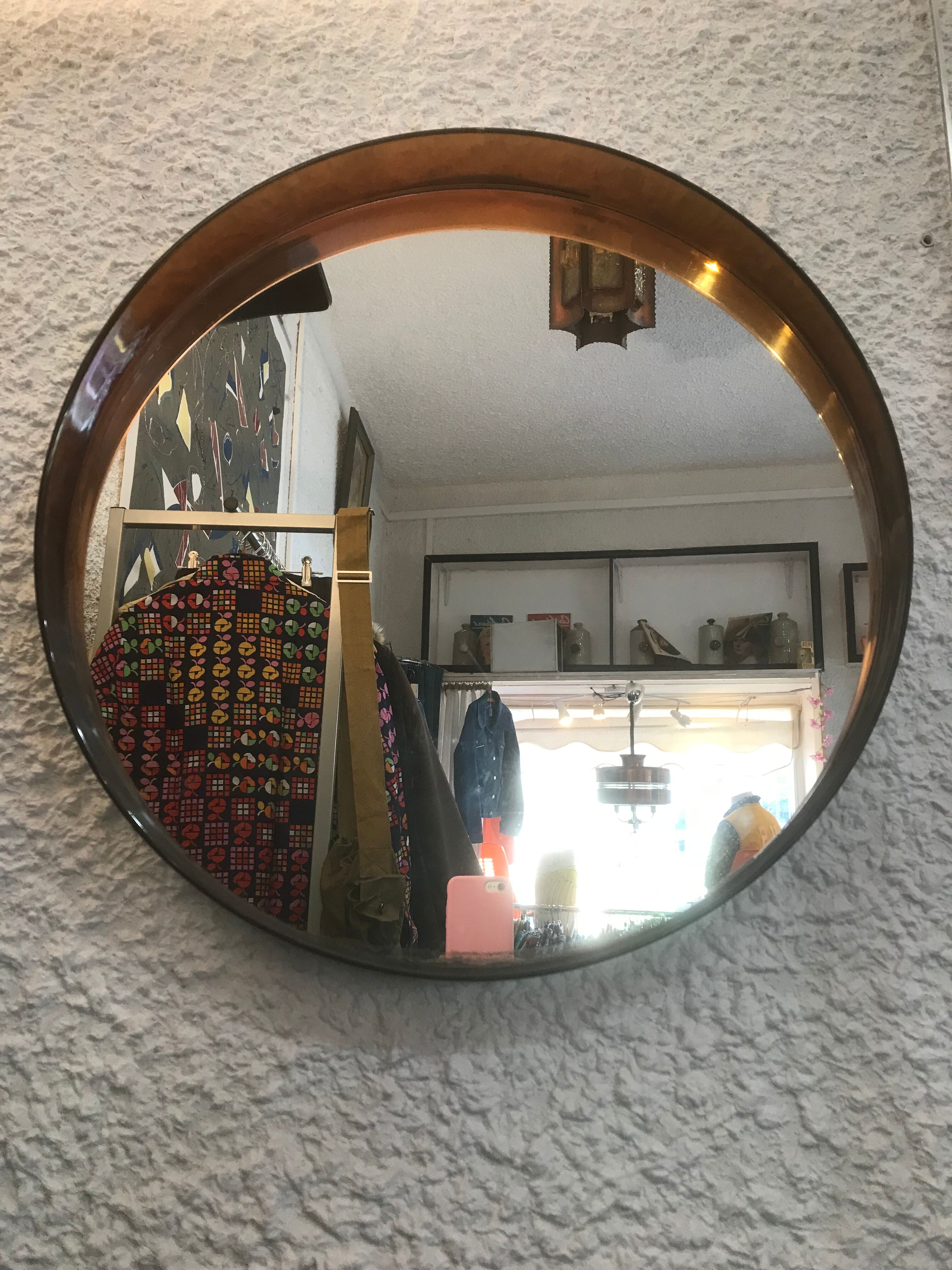 Round mirror Syla vintage 1970 48cm
