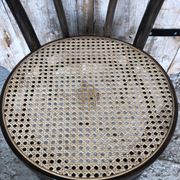 Chair bistrot style thonet dark wood & seat cannée 70s vintage #a233