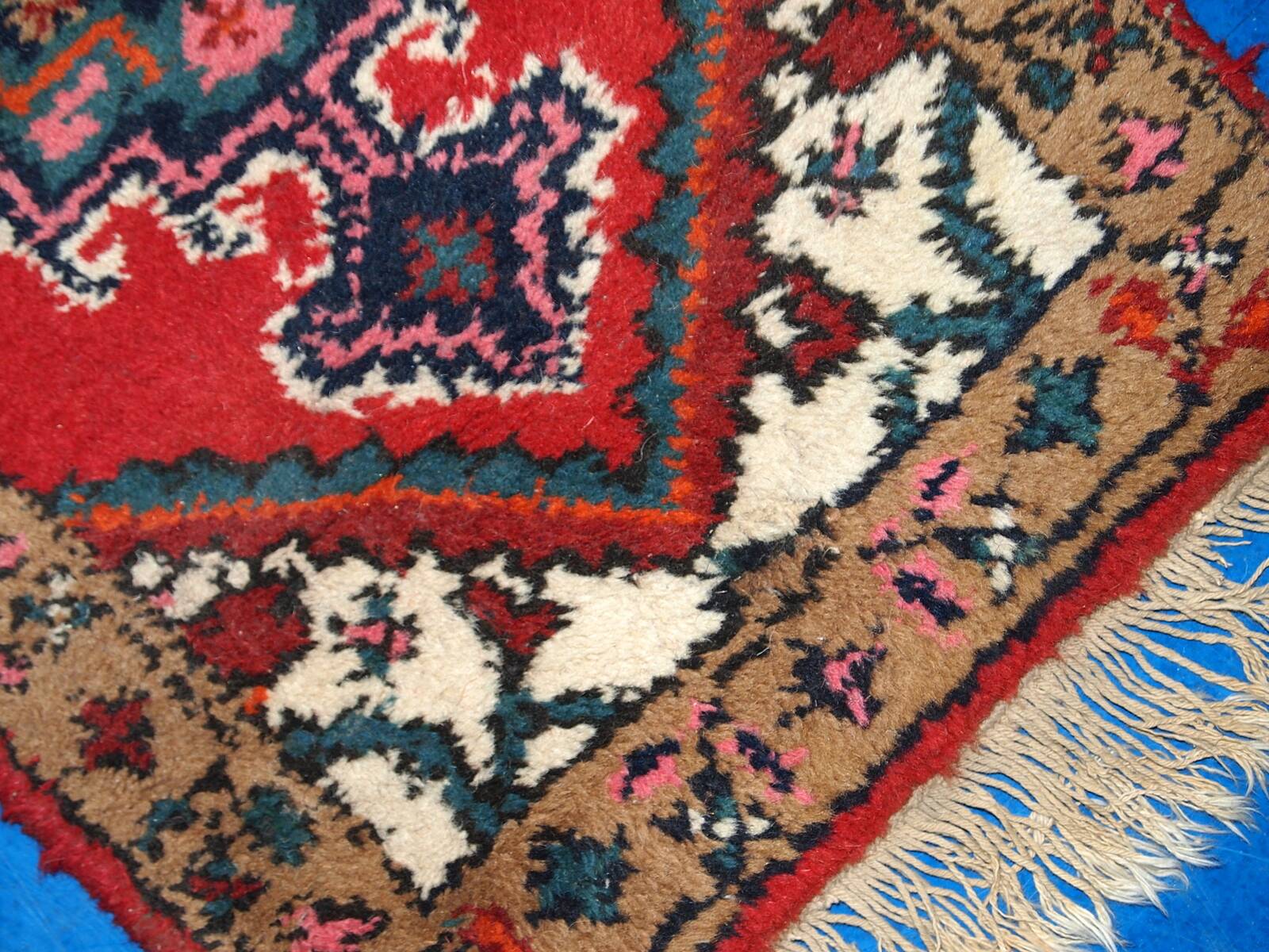 Tapis Vintage Hamadan en Laine, Années 1960, Élégance Classique