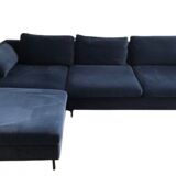 Velvet corner sofa