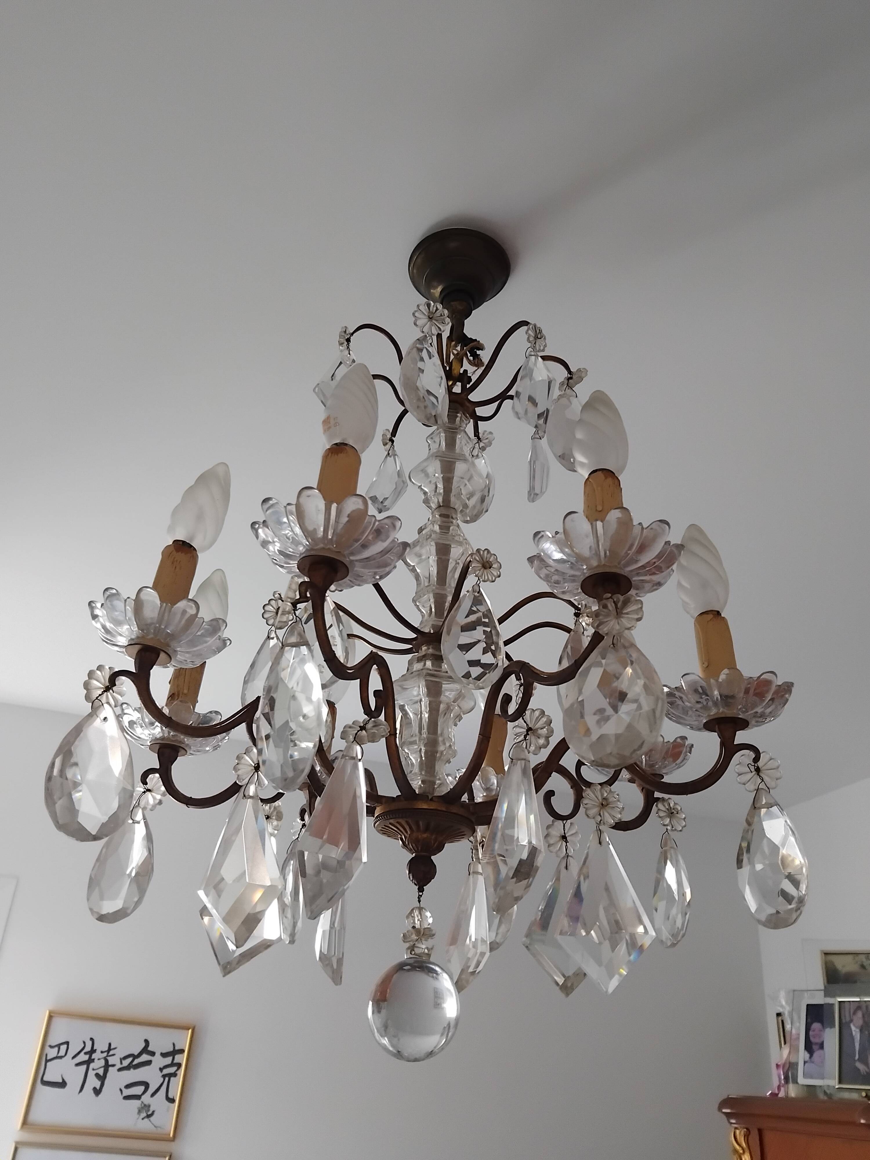 Lustre cage Cristal