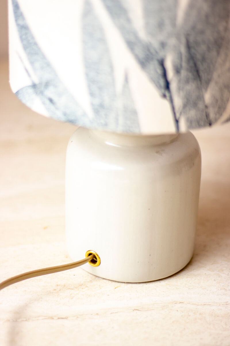 Mustard pot lamp and lampshade plant printing bamboo pattern