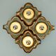 4 mid century ceramic wall lamps 1960s 1970s lava drip glaze pop art beige brown