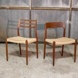 2x Niels O. Møller dining chair in teak Model 75, 1960s Denmark
