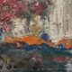 Modernist oil on canvas 'Flowers' by Branislava Modelska-Jovanovic