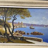 Painting signed Xavier Sager 1881-1969 view of Nice