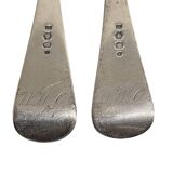 Antique Dutch Silver Fork And Spoon From Kempen, early 1900s