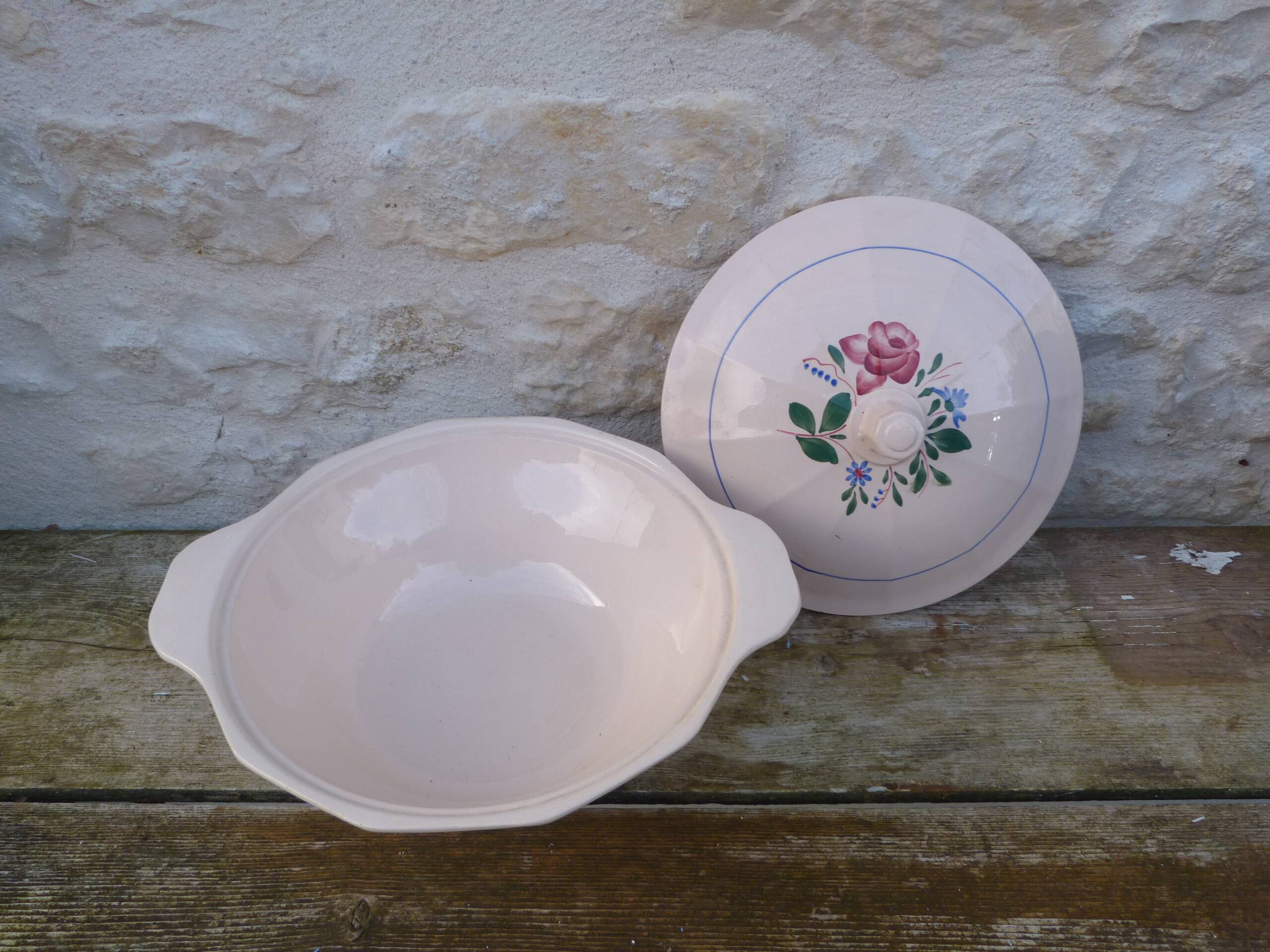 Old Digoin ceramic soup tureen