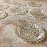 10 sous-verre en verre texturé
