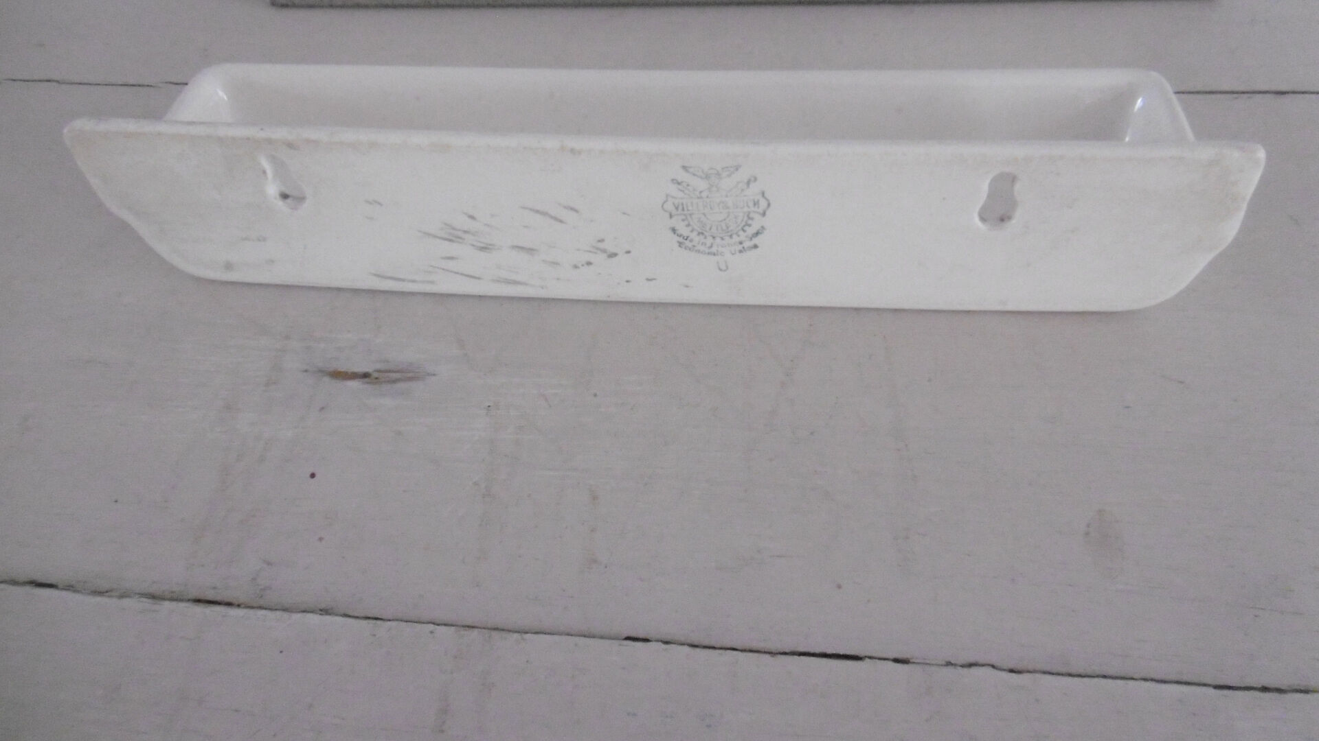 Wall mirror art deco - chrome and faience villeroy boch