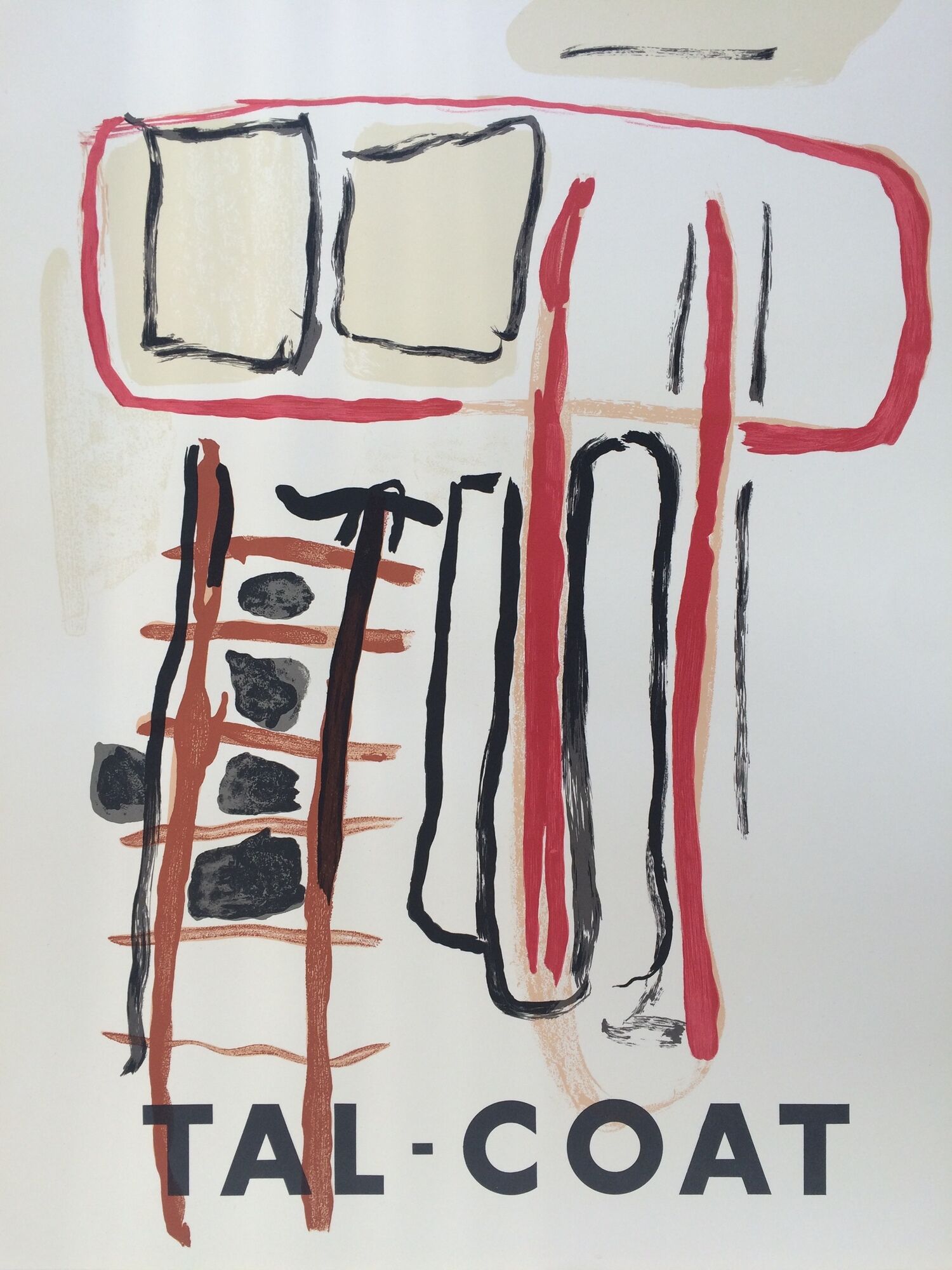 Pierre tal-coat, galerie maeght, 1956. original exhibition poster edited in lithography