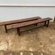 Paire de bancs pour table de ferme rustique 1950