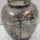 Old silver enameled vase? - art nouveau - decor provided cat, squirrel, bird