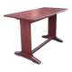 restored bistro table teak finish 1950