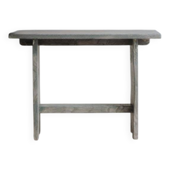 Small gray oak bench