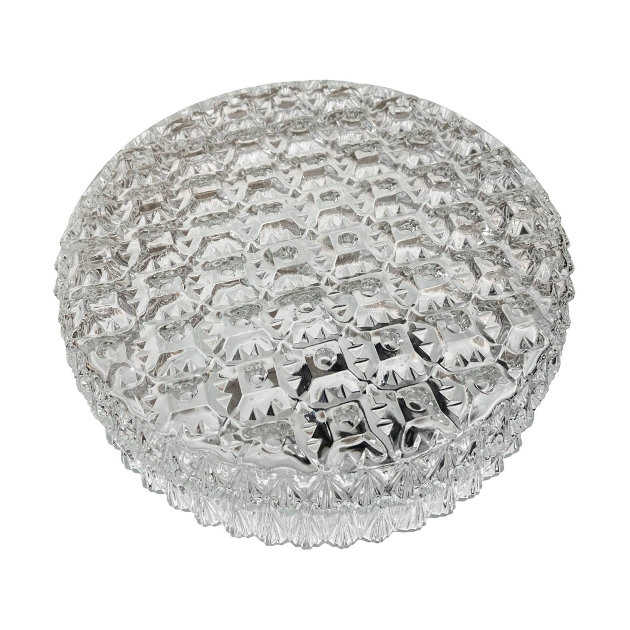 Crystal ceiling/wall lamp Kamenický Šenov, 1970s | Brusel style | Very good