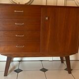 Commode vintage pieds compas