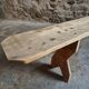 Set of 2 antique French poplar benches, consoles or shelves, circa 1900.