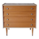 Commode vintage en bois clair des années 1970