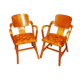 Pair of birch arm chairs by Per Aaslid Norway 1950s