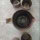 Ceramic workshop service in stoneware signed by karoly balogh.
