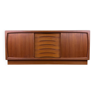 1960s 1970s Teak Sideboard Credenza by Dyrlund Made in Denmark Design