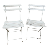 Paire de chaises pliantes vintage
