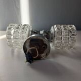 Applique murale en verre globe année 60