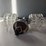 60s globe glass wall light