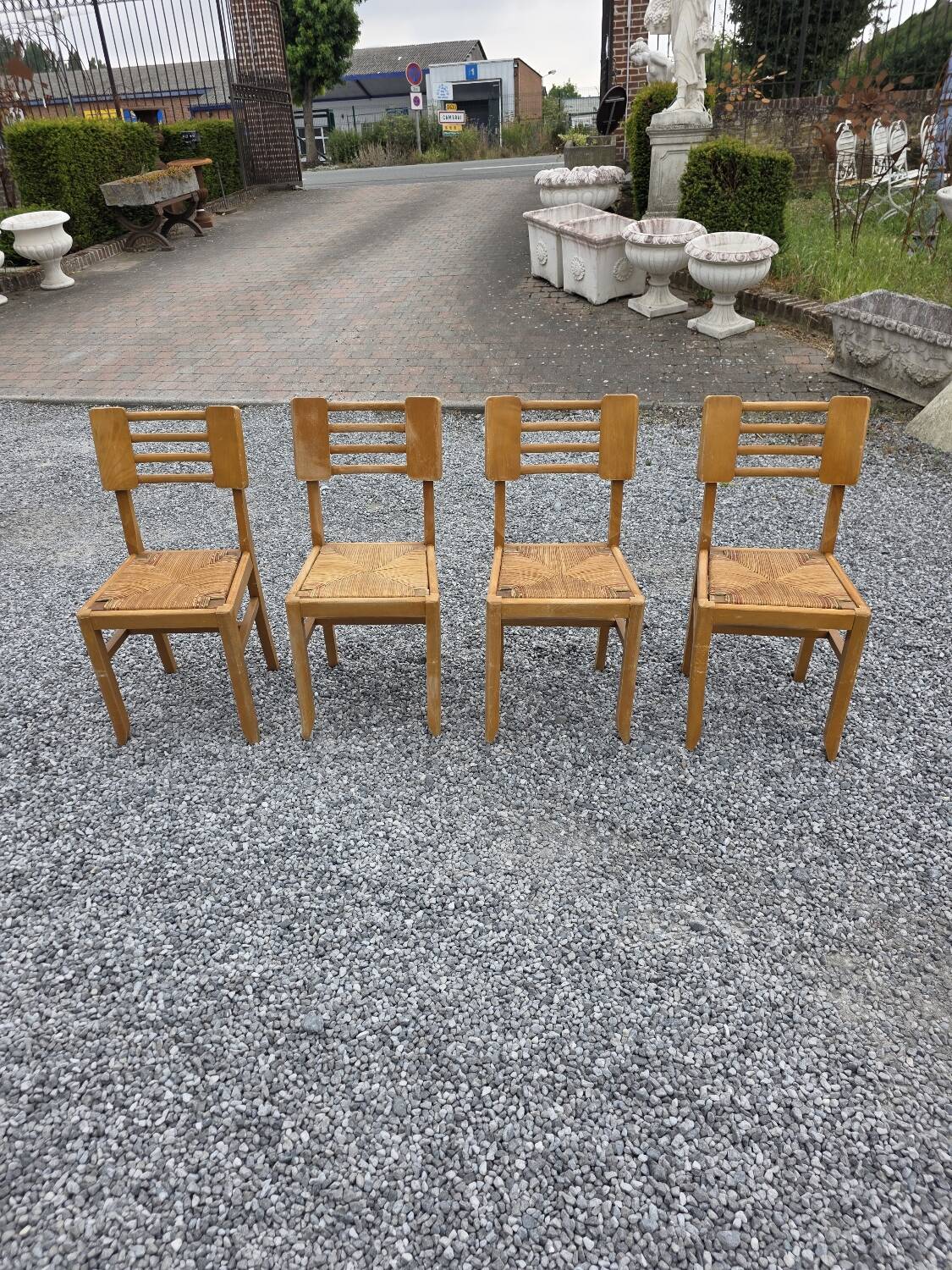 4 Vintage Chairs by Pierre Cruege, French design from the 60s