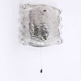 Large wall lamp Peil & Putzler ice glass, 1960 Germany