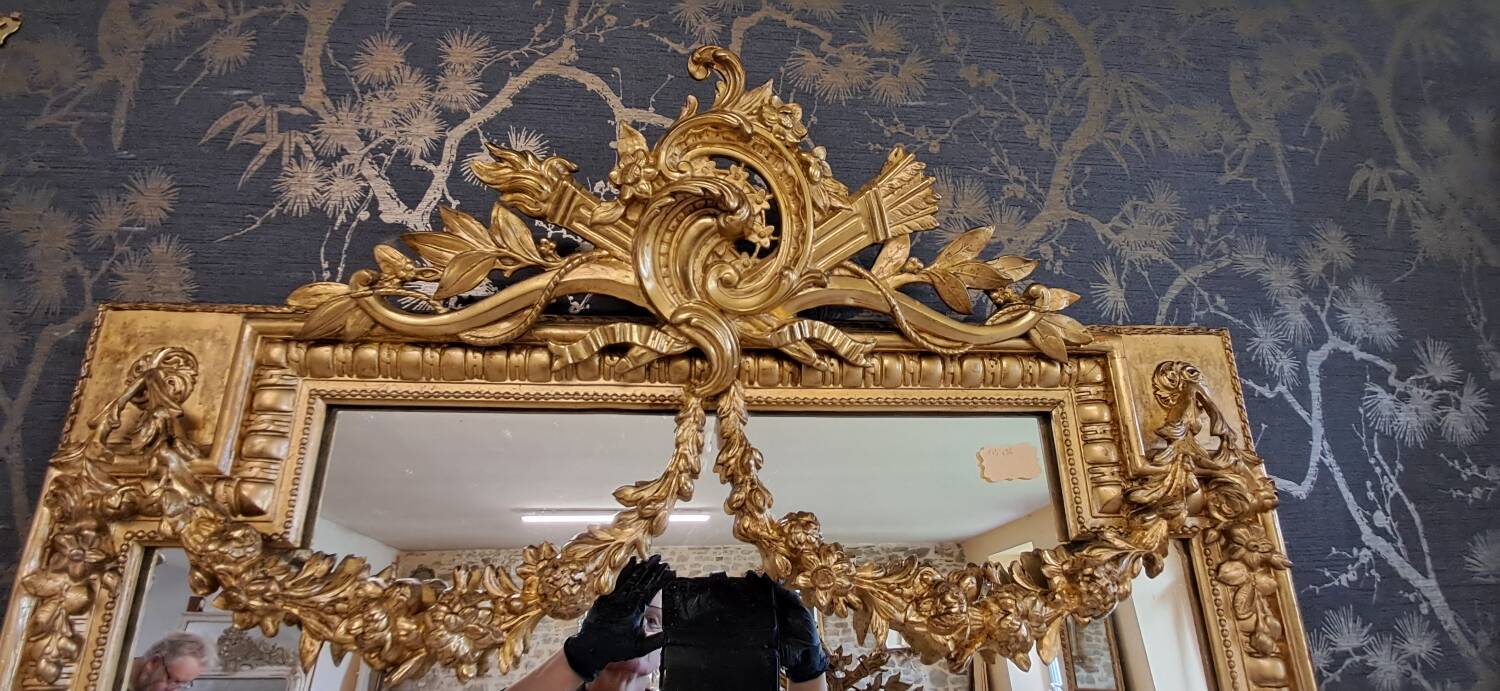 19th century mirror 175 x 92