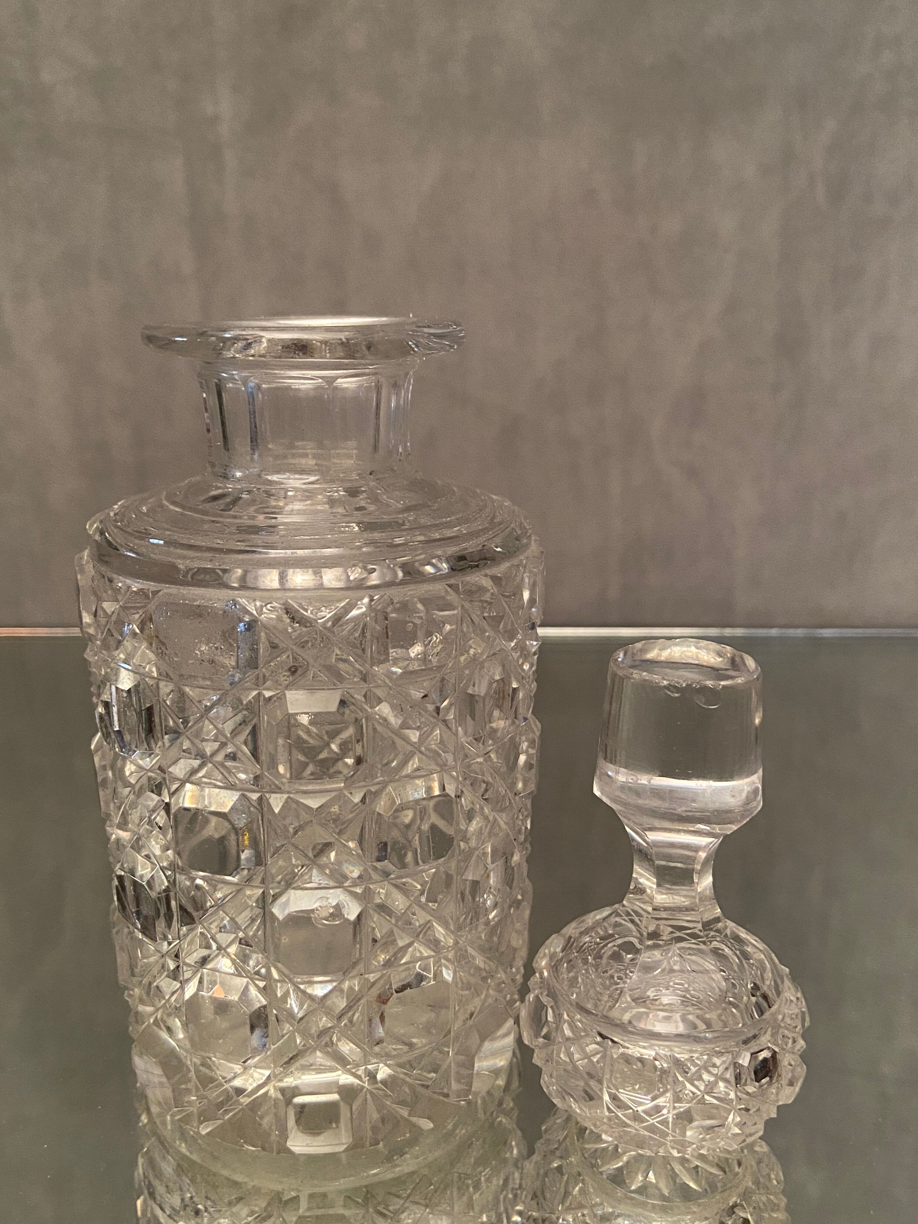 Cut crystal bottle Baccarat Saint Louis