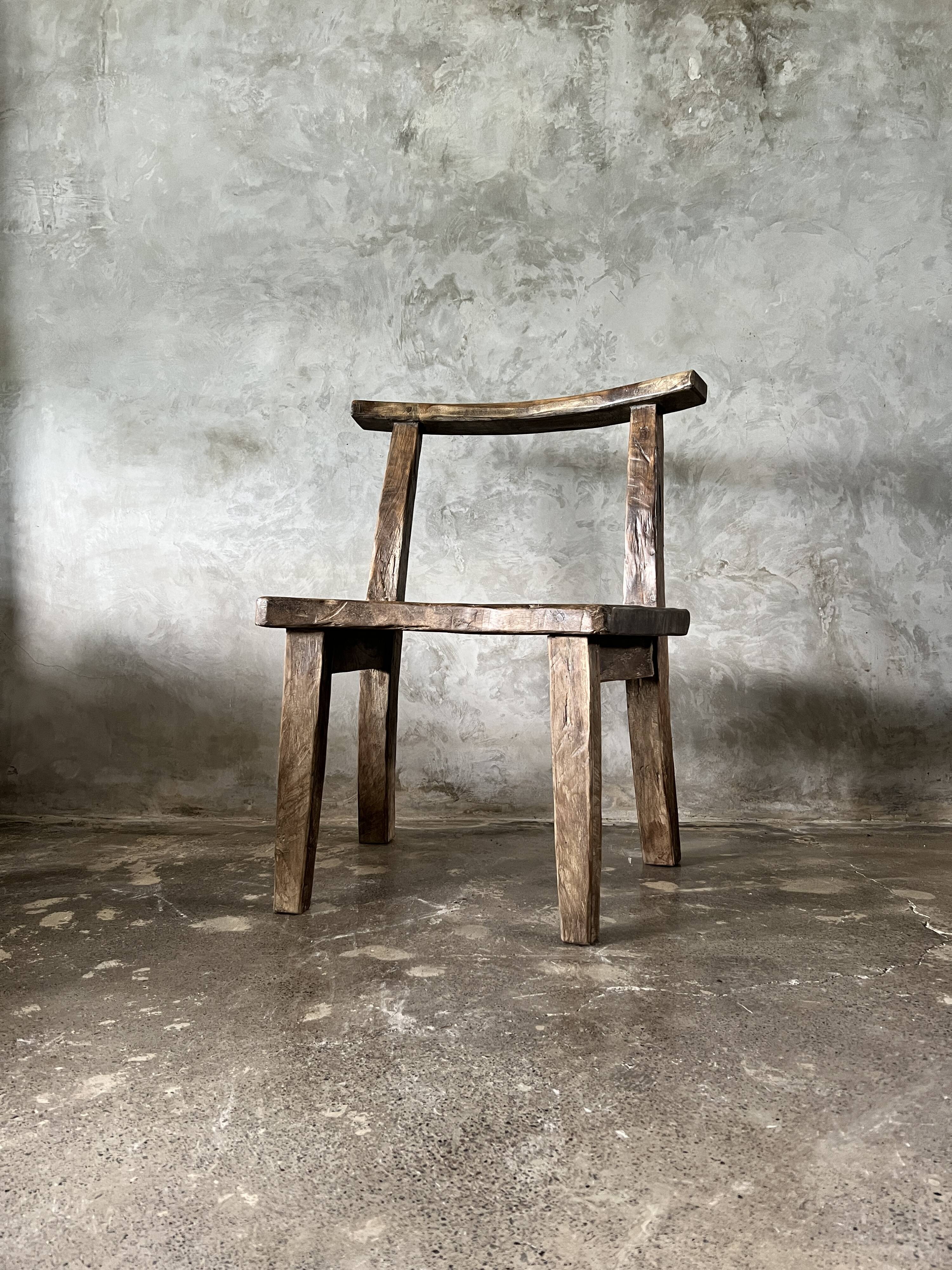 Large old teak chair or armchair H84 L60