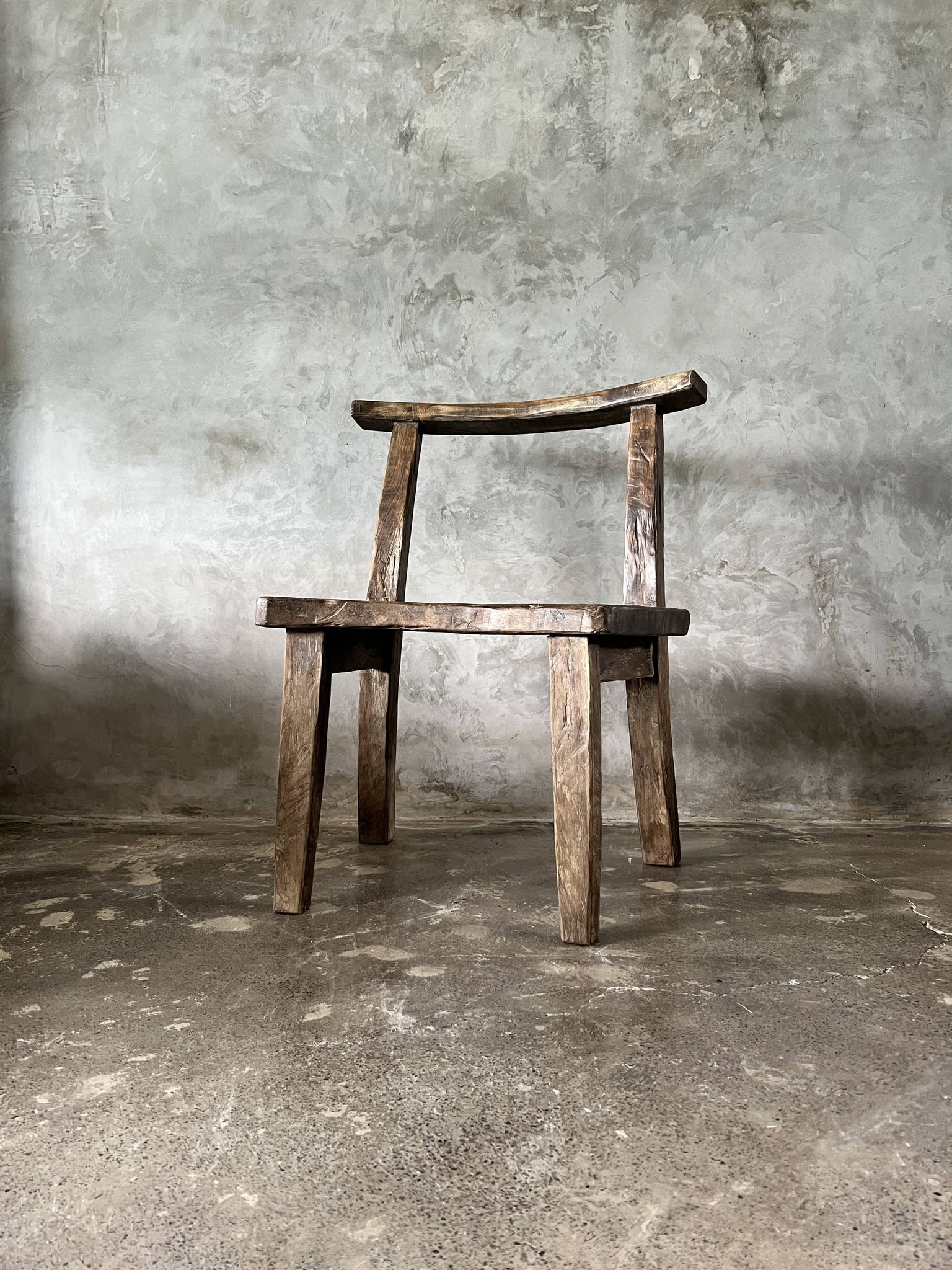 Large old teak chair or armchair H84 L60