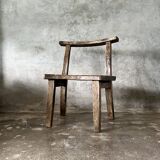 Grande chaise ou fauteuil en teck ancien H84 L60