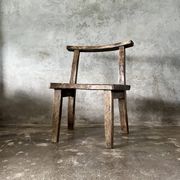 Large old teak chair or armchair H84 L60