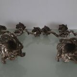 Pair of Louis XV style rocaille candelabras