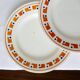 4 flat plates in iron earth from Salins, Lucette model 210809
