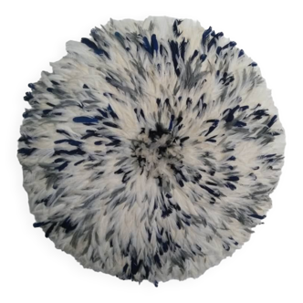 Juju hat blanc moucheté gris et bleu marine de 90 cm