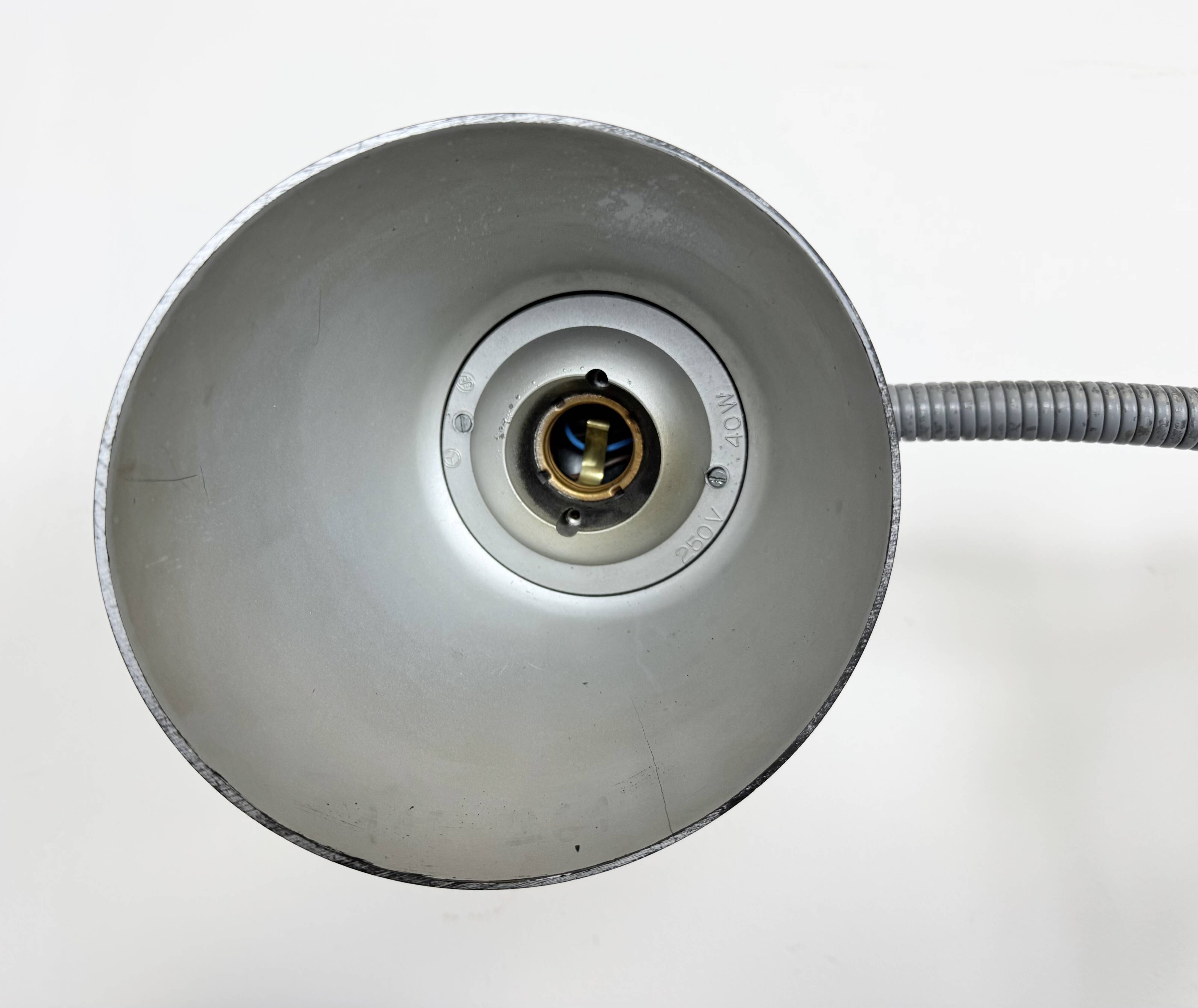 Grey Industrial Scissor Wall Lamp from Elektroinstala, 1960s