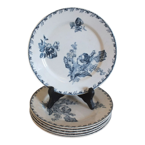 6 assiettes plates Sarreguemines