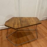 Table basse en bois et fer