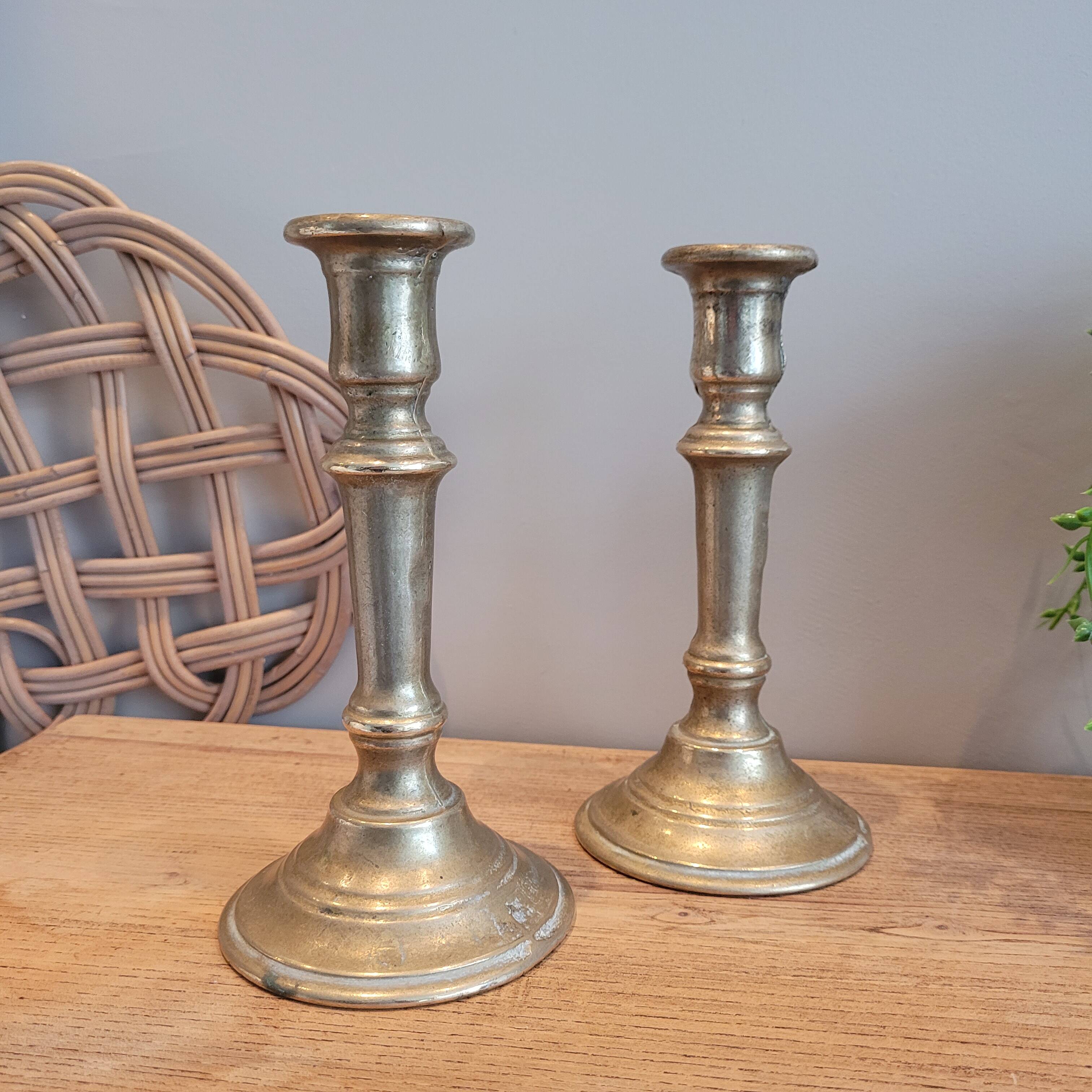 La Redoute x Selency pair of brass candle holders 10