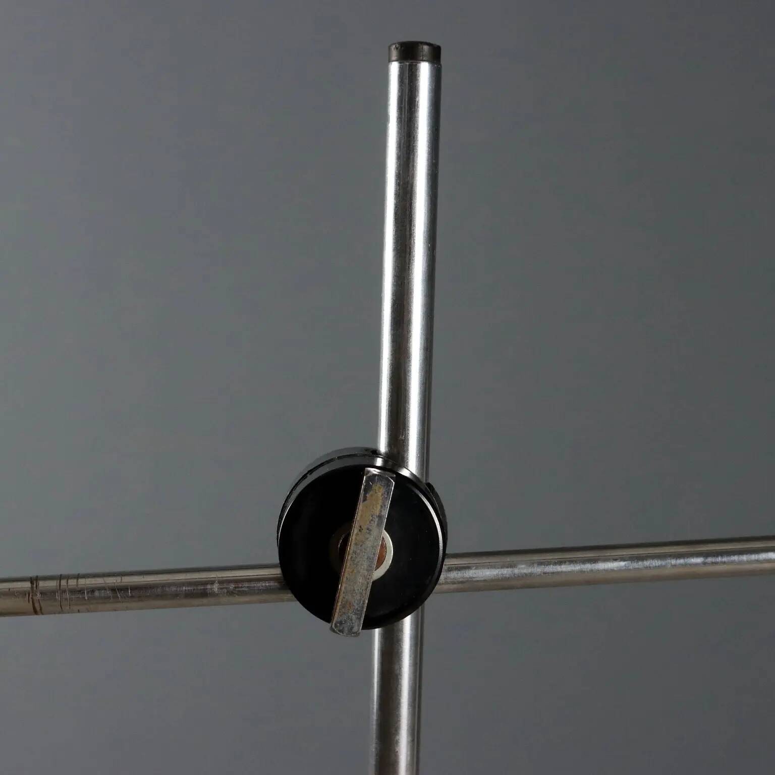 Lampadaire vintage en aluminium et métal, design, Italie, années 1960