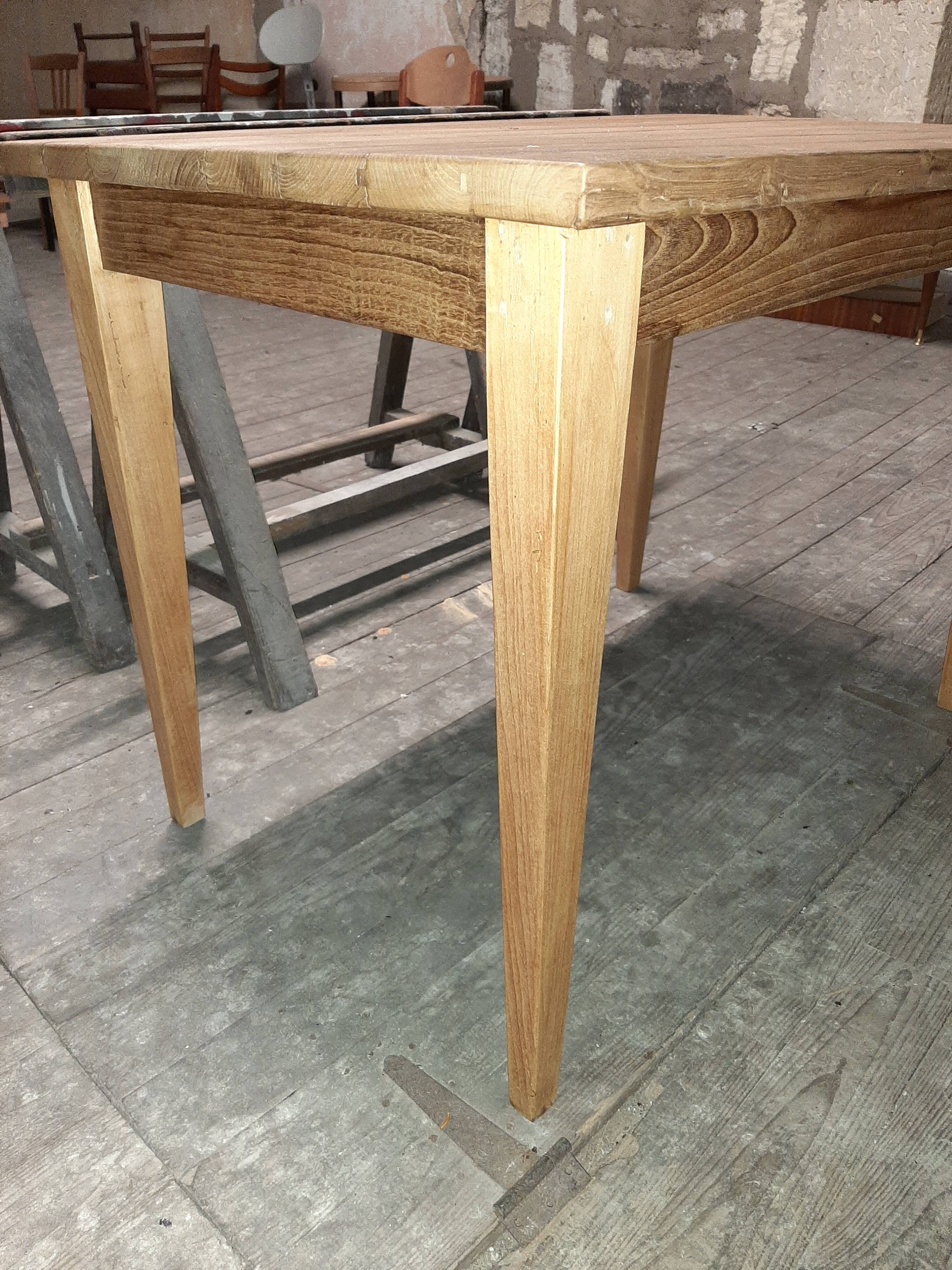Solid oak side table