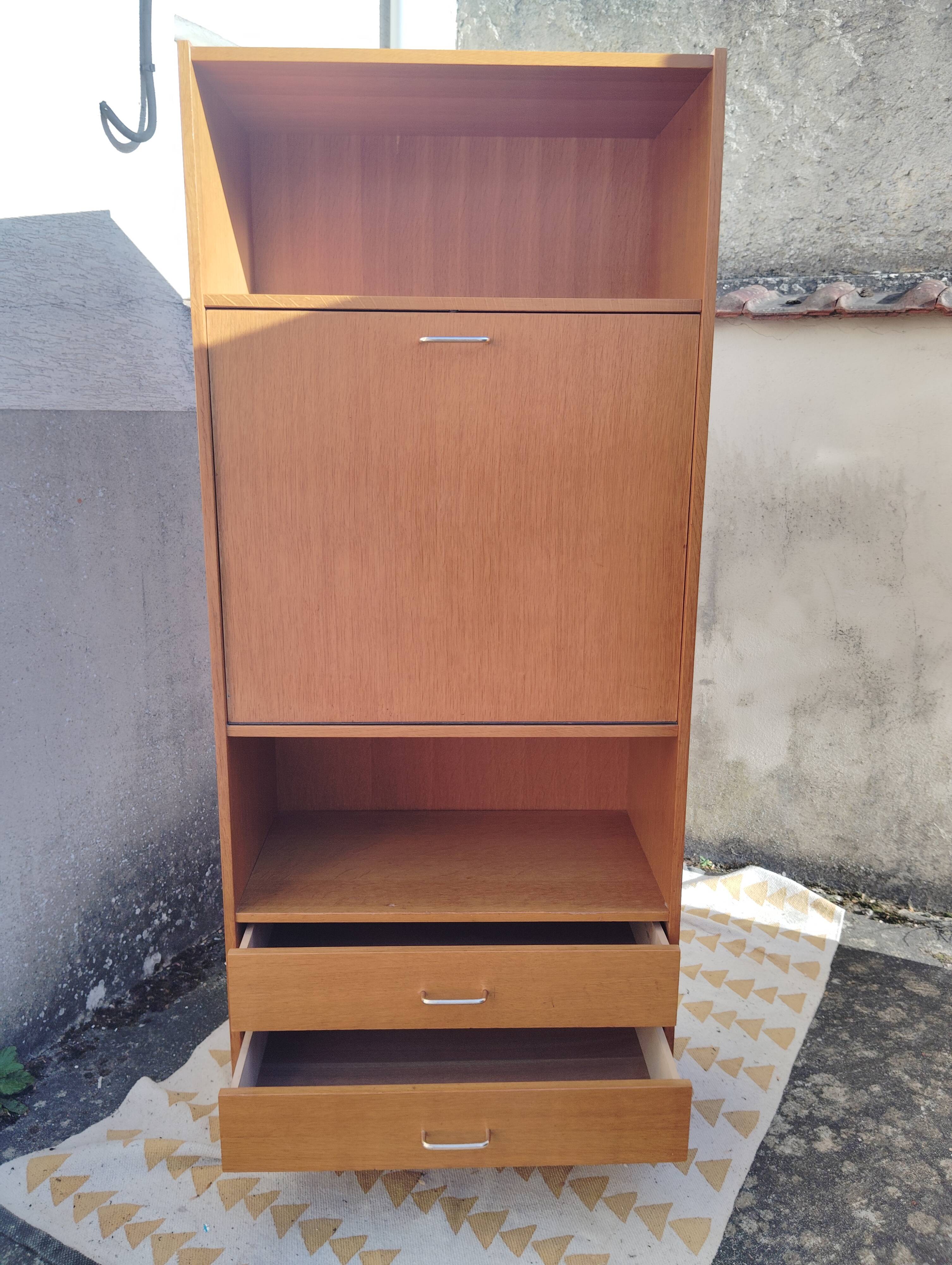 Vintage 60s/70s chest of drawers secretary desk
