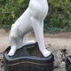 Pair of glazed porcelain Greyhounds 1940/50