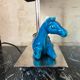 Cracked ceramic horse lamp