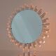 Mid-Century Modern Sunburst Mirror Wall Lamp in Lucite with Pink Glow, 1970